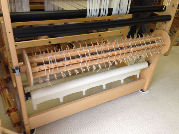 Sectional warp beam... I have never done sectional warping. But I am super excited about being able to put on more then 15 yards of warp at a time!
