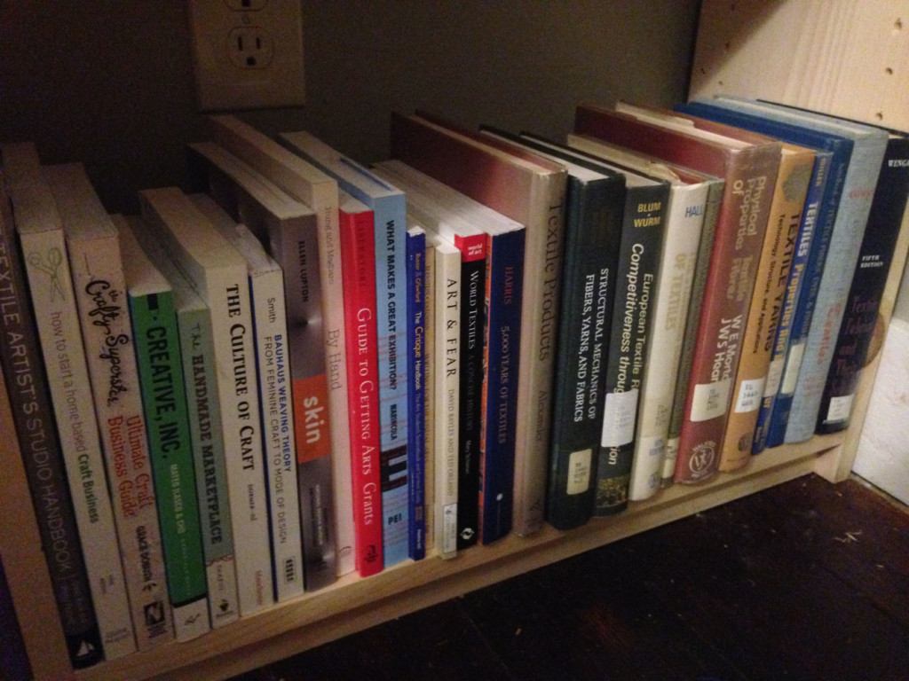 Some of my craft theory and business books all together.