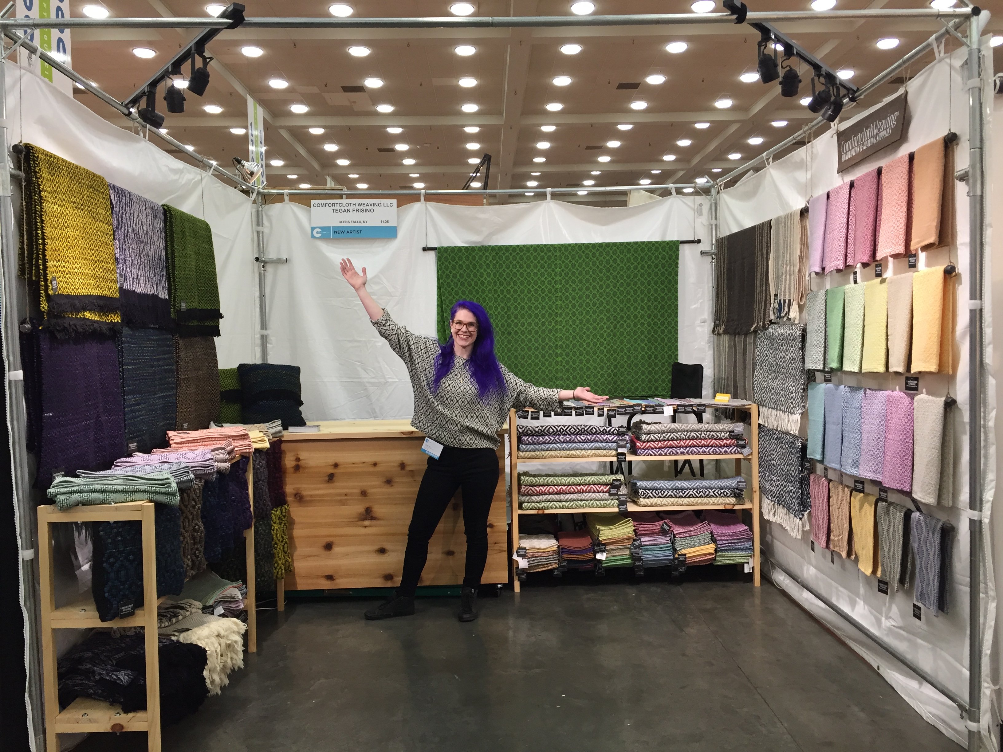 Tegan in her booth at ACC Baltimore