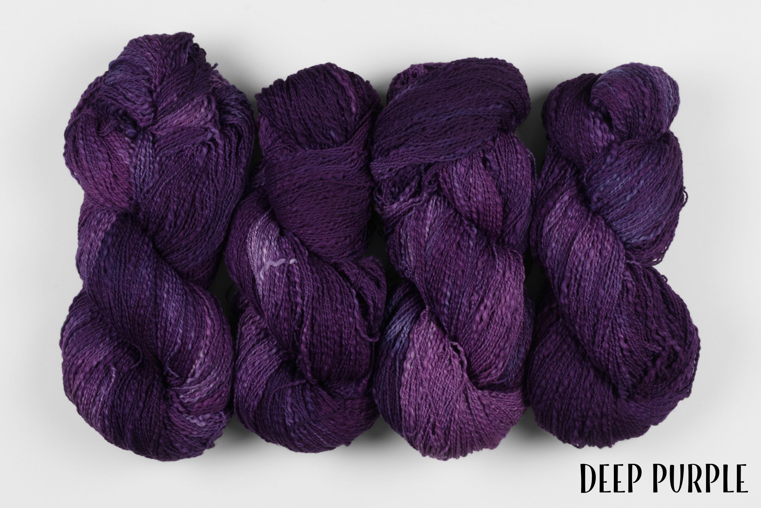Yarn skeins dyed Deep Purple